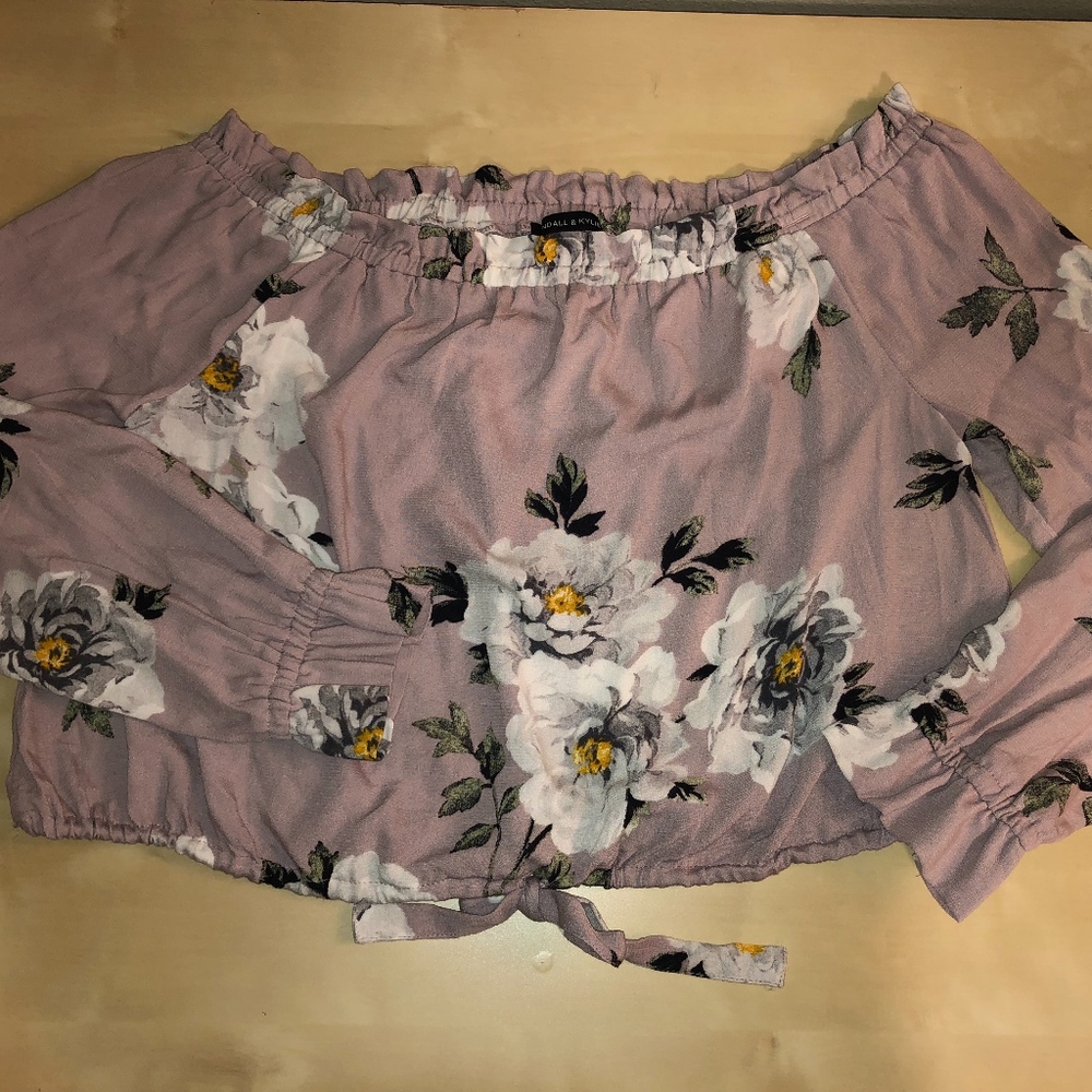 Kendall & Kylie Floral Off-the-Shoulder Blouse S